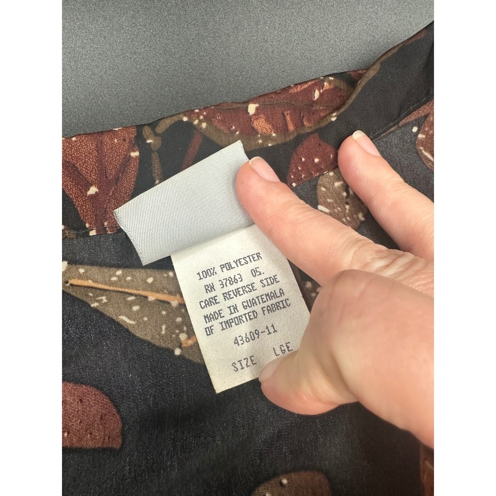 Blair Floral Print Zip Up Jacket Large Women's Fall Autumn Warm Tone Lightweight - Picture 4 of 10